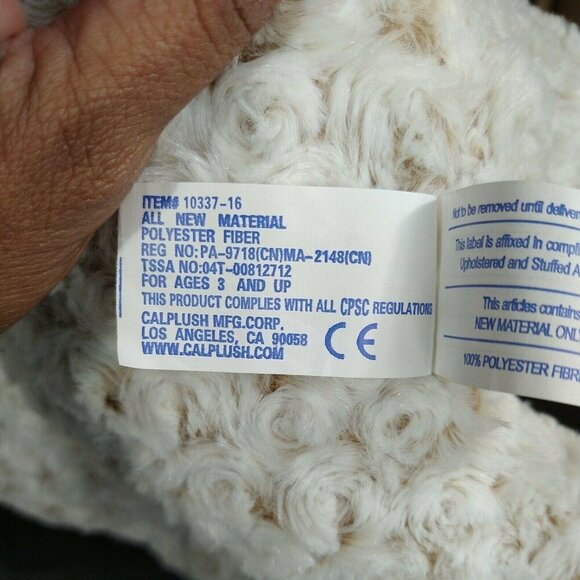 Calplush Llama Plush Stuffed Animal Toy 2018 17" x 18" Beige Tan Age 3 and Up - Picture 9 of 11